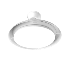 EnergySilence Aero 4500 Puzzle Invisible White Ventilateur de plafond avec pales rétractables, moteur DC de 30 W, diamètre de 42 pouces, éclairage LED, télécommande, minuterie jusqu'à 4 heures et fonction Été/Hiver.