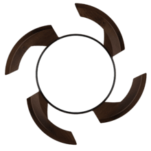 EnergySilence Aero 4500 Puzzle Invisible Black&DarkWood Ventilatore da soffitto con pale a scomparsa, motore DC da 30 W, diametro 42", luce LED, telecomando, timer fino a 4 ore e funzione estate/inverno.