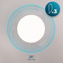 EnergySilence Aero 3666 Invisible Textile Deckenventilator 30‑W‑DC‑Motor, 6 Geschwindigkeitsstufen, einklappbare Flügel, Fernbedienung und LED‑Licht mit 3 Helligkeitsstufen, Ø 36″.