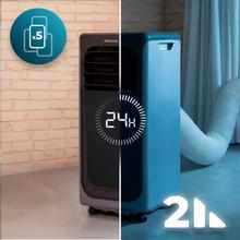 ForceClima 9900 SmartTouchAire acondicionado portátil de 9000 BTU con bomba de calor, pantalla táctil, mando a distancia y control por wifi