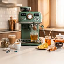 Power Espresso 20 Tradizionale Grind Cafetera express con molinillo integrado. Vaporizador orientable. 20 Bares. Prepara doa cafés a la vez.  Manómetro y sistema PID. Incluye Tamper.