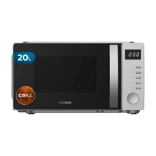 Proclean 5105 silver Microondas Digital con Grill de 20 litros de capacidad, 5 niveles de potencia, temporizador y tecnología 3D wave.