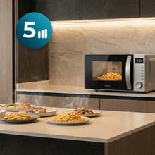 Proclean 5105 silver Microondas Digital con Grill de 20 litros de capacidad, 5 niveles de potencia, temporizador y tecnología 3D wave.