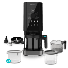 Gelatec 1800 Máquina de sorvete com 10 programas. Tecnologia CreamOn e botões sensíveis ao toque com controle rotativo. Sorvetes e bebidas geladas em 3 etapas.