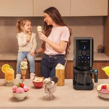 Gelatec 1800 Gelatiera con 10 programmi. Tecnologia CreamOn e pulsanti touch con controllo rotativo. Gelato e bevande ghiacciate in 3 passaggi.