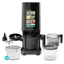 Gelatec 1800 Touch Heladera con 9 programas y 2 funciones especiales. Tecnología CreamOn y pantalla TFT. Helados y bebidas heladas en 3 pasos.