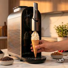 Twist&Ice Cream B Máquina de granizados y helados de 1.5 L con control táctil, 9 modos, refrigeración adaptable y diseño ergonómico con boquilla sin goteo.