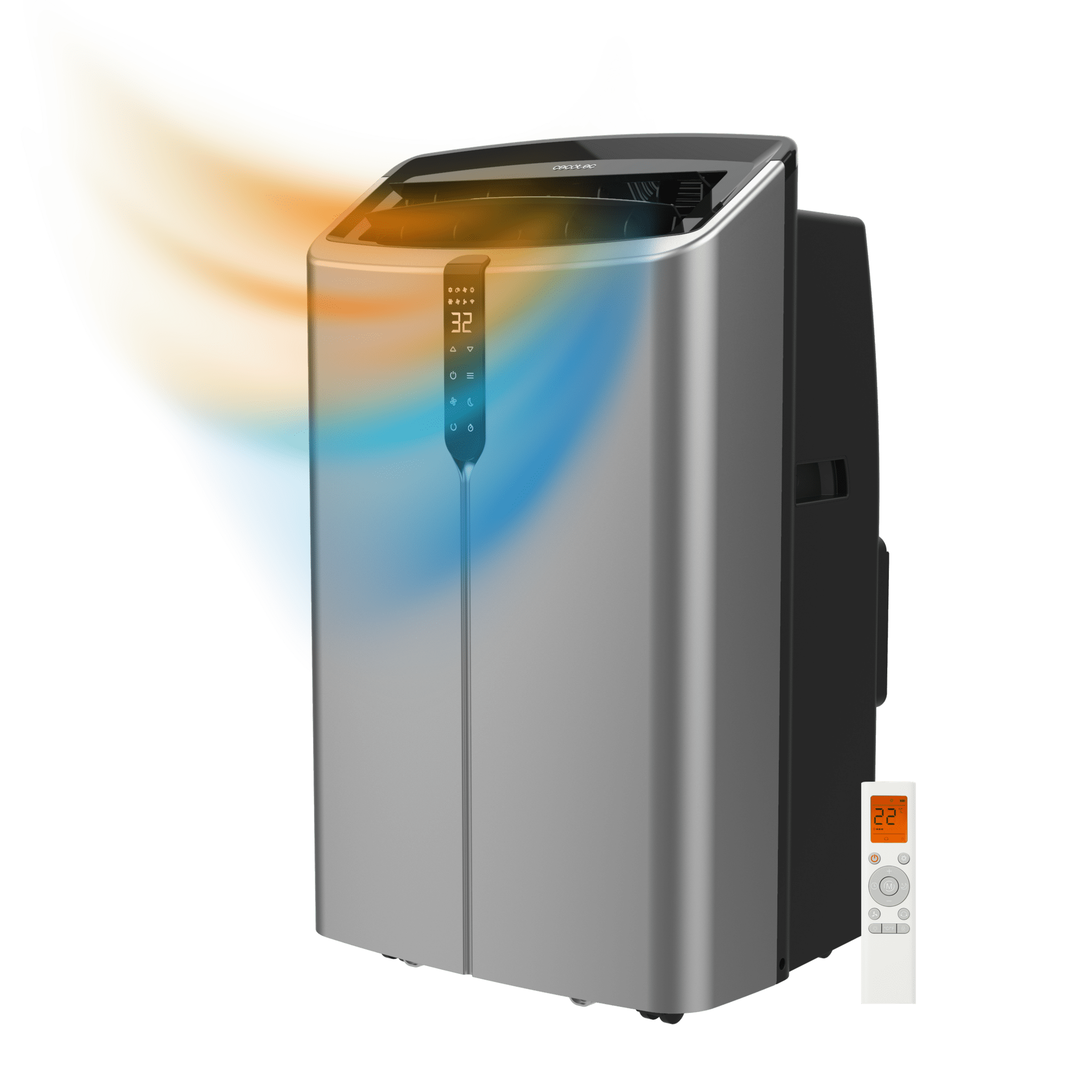 ForceClima 14800 Nux Heating Aire acondicionado portátil de 14000 BTU con bomba de calor y mando a distancia.