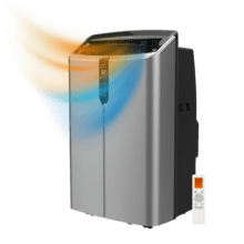  Climatiseur portatif de 14000 BTU avec pompe à chaleur et télécommande.
