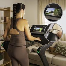 Drumfit flow ARION Tapis de course DrumFit Flow Arion pour entraînements intensifs à la maison, avec moteur de 3 CV, vitesse jusqu'à 20 km/h, inclinaison réglable de 1 à 18 %, surface de course de 52x140 cm, écran LED avec support pour tablette, boutons de réglage rapide et compatibilité avec Zwift et Kinomap pour des entraînements interactifs et variés.