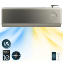 AirClima 12000 Wind PRO AI Aire acondicionado split de 12000 BTU con Inteligencia Artificial, bomba de calor, mando a distancia, pantalla LED y WIFI.