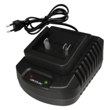 Cargador rápido NEX21 2nd generation Cargador rápido de sobremesa. Compatible con batería NEX21V de la gama de herramientas Cecotec 21V. Indicador luminoso del estado de carga.