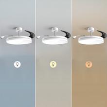 EnergySilence Aero 2440 Invisible Pure White Ventilador de techo con 3 aspas retráctiles, con motor DC de 30 W, iluminación LED, temporizador hasta 6 horas, función winter-summer, 6 velocidades, mando a distancia.