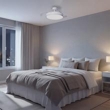 EnergySilence Aero 2440 Invisible Pure White Ventilador de techo con 3 aspas retráctiles, con motor DC de 30 W, iluminación LED, temporizador hasta 6 horas, función winter-summer, 6 velocidades, mando a distancia.