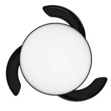 EnergySilence Aero 2440 Invisible Pure Black Ventilador de techo con 3 aspas retráctiles, con motor DC de 30 W, iluminación LED, temporizador hasta 6 horas, función winter-summer, 6 velocidades, mando a distancia.