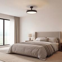 EnergySilence Aero 2440 Invisible Pure Black Ventilador de techo con 3 aspas retráctiles, con motor DC de 30 W, iluminación LED, temporizador hasta 6 horas, función winter-summer, 6 velocidades, mando a distancia.