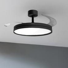 EnergySilence Aero 2440 Invisible Pure Black Ventilador de techo con 3 aspas retráctiles, con motor DC de 30 W, iluminación LED, temporizador hasta 6 horas, función winter-summer, 6 velocidades, mando a distancia.