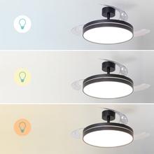 EnergySilence Aero 2440 Invisible Pure Black Ventilador de techo con 3 aspas retráctiles, con motor DC de 30 W, iluminación LED, temporizador hasta 6 horas, función winter-summer, 6 velocidades, mando a distancia.