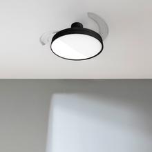 EnergySilence Aero 2440 Invisible Pure Black Ventilador de techo con 3 aspas retráctiles, con motor DC de 30 W, iluminación LED, temporizador hasta 6 horas, función winter-summer, 6 velocidades, mando a distancia.