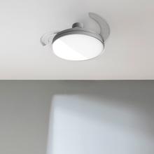 EnergySilence Aero 2440 Invisible Pure Steel Ventilador de techo con 3 aspas retráctiles, con motor DC de 30 W, iluminación LED, temporizador hasta 6 horas, función winter-summer, 6 velocidades, mando a distancia.