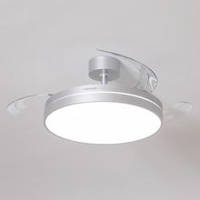 EnergySilence Aero 2440 Invisible Pure Steel Ventilador de techo con 3 aspas retráctiles, con motor DC de 30 W, iluminación LED, temporizador hasta 6 horas, función winter-summer, 6 velocidades, mando a distancia.