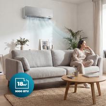 AirClima 9000 WindFlow Condizionatore split da 9000 BTU con pompa di calore, telecomado a distanza e display LED.