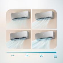 AirClima 9000 WindFlow Condizionatore split da 9000 BTU con pompa di calore, telecomado a distanza e display LED.