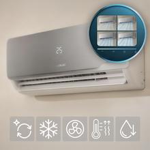 AirClima 12000 Wind Connected Aire acondicionado split de 12000 BTU con bomba de calor, mando a distancia, pantalla LED y WIFI.
