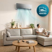 AirClima 12000 Wind Connected Condizionatore split da 12000 BTU con pompa di calore, telecomando, display LED e Wi-Fi.
