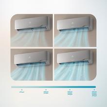 AirClima 12000 Wind Connected Condizionatore split da 12000 BTU con pompa di calore, telecomando, display LED e Wi-Fi.