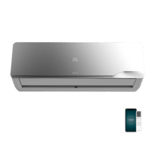 AirClima 12000 Wind Connected Condizionatore split da 12000 BTU con pompa di calore, telecomando, display LED e Wi-Fi.