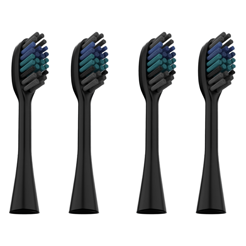 Confezione da 4 testine di ricambio rigide per il dispositivo a ultrasuoni ToothCare Jet Splash.