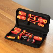 HardGyro 11 SafeVolt Magnetic Set de destornilladores VDE aislados para uso en electricidad, en estuche, con magnetizador, buscapolos y cinta aislante.