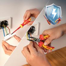 HardGyro 12 SafeVolt Magnetic Set de destornilladores VDE aislados para uso en electricidad, en estuche, con pelacables, buscapolos, magnetizador y cinta aislante.