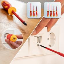 HardGyro 15 SafeVolt Magnetic Set de destornilladores y alicates VDE aislados para uso en electricidad, en estuche, con pelacables, buscapolos, magnetizador y cinta aislante.