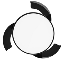 EnergySilence Aero 300 Air Invisible Black Ventilador de techo con 3 aspas retráctiles, con motor DC de 30 W, iluminación LED, temporizador hasta 4 horas, función winter-summer, 6 velocidades, mando a distancia.