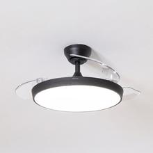 EnergySilence Aero 300 Air Invisible Black Ventilador de techo con 3 aspas retráctiles, con motor DC de 30 W, iluminación LED, temporizador hasta 4 horas, función winter-summer, 6 velocidades, mando a distancia.