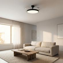 EnergySilence Aero 300 Air Invisible Black Ventilador de techo con 3 aspas retráctiles, con motor DC de 30 W, iluminación LED, temporizador hasta 4 horas, función winter-summer, 6 velocidades, mando a distancia.