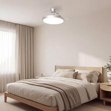 EnergySilence Aero 300 Air Invisible Silver Ventilador de techo con 3 aspas retráctiles, con motor DC de 30 W, iluminación LED, temporizador hasta 4 horas, función winter-summer, 6 velocidades, mando a distancia.