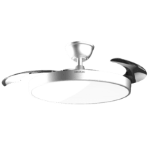 EnergySilence Aero 300 Air Invisible Silver Ventilador de techo con 3 aspas retráctiles, con motor DC de 30 W, iluminación LED, temporizador hasta 4 horas, función winter-summer, 6 velocidades, mando a distancia.