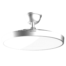 EnergySilence Aero 300 Air Invisible Silver Ventilador de techo con 3 aspas retráctiles, con motor DC de 30 W, iluminación LED, temporizador hasta 4 horas, función winter-summer, 6 velocidades, mando a distancia.