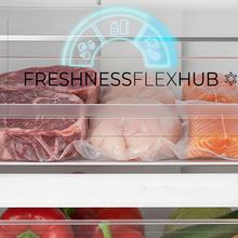 Bolero CoolMarket Combi 377 Inox A Frigorífico Combi Bolero CoolMarket Combi 377 Inox A con gran capacidad de 377L, con la mejor eficiencia energética del mercado clase A, tecnología CoolMatrix, 2 cajones especiales con control de humedad, FreshnessFlex Hub, Botellero Premium y congela tus alimentos en segundos con Fast Freezing.