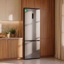 Bolero CoolMarket Combi 377 Inox A Frigorífico Combi Bolero CoolMarket Combi 377 Inox A con gran capacidad de 377L, con la mejor eficiencia energética del mercado clase A, tecnología CoolMatrix, 2 cajones especiales con control de humedad, FreshnessFlex Hub, Botellero Premium y congela tus alimentos en segundos con Fast Freezing.