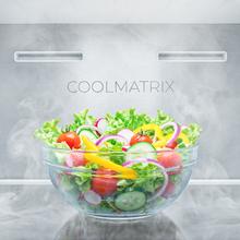 Bolero CoolMarket Combi 377 Inox A Frigorífico Combi Bolero CoolMarket Combi 377 Inox A con gran capacidad de 377L, con la mejor eficiencia energética del mercado clase A, tecnología CoolMatrix, 2 cajones especiales con control de humedad, FreshnessFlex Hub, Botellero Premium y congela tus alimentos en segundos con Fast Freezing.