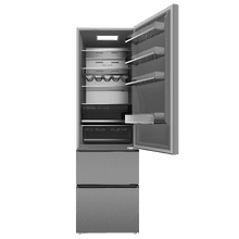 Bolero CoolMarket Combi FD 450 Elite Inox D. Frigorífico Combi, MAX INSIDE con VIP Tech, Cool Matrix, Fresh Flex (cajón variable 6 temperaturas con control de humedad), Total NoFrost, Compresor Inverter Plus, Multi AirFlow, 450 L, 201×59,5×68 cm, funciones Fast Cooling y Fast Freezing, Modo Smart, Green HUB XL, Display exterior, Botellero, Bandejas de cristal, Diseño con iluminación SkyLight (interior gris con LED) y Clase energética D