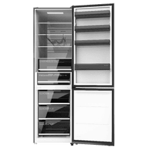 Bolero CoolMarket Combi 456 Elite Black Glass C. Frigorífico Combi Cristal Negro, Clase C, MAX INSIDE con VIP tech, Cool Matrix, Cajón Variable 6 temperaturas con control de humedad, Total No Frost, Compresor Inverter Plus, Multi AirFlow, 456 L, 201x59,5cm Funciones Fast Cooling y Fast Freezing, Modo Smart, Green HUB XL, Display Exterior, Puertas Reversibles, Botellero, Bandejas Cristal y Diseño con iluminación SkyLight