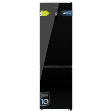Bolero CoolMarket Combi 456 Elite Black Glass C. Frigorífico Combi Cristal Negro, Clase C, MAX INSIDE con VIP tech, Cool Matrix, Cajón Variable 6 temperaturas con control de humedad, Total No Frost, Compresor Inverter Plus, Multi AirFlow, 456 L, 201x59,5cm Funciones Fast Cooling y Fast Freezing, Modo Smart, Green HUB XL, Display Exterior, Puertas Reversibles, Botellero, Bandejas Cristal y Diseño con iluminación SkyLight