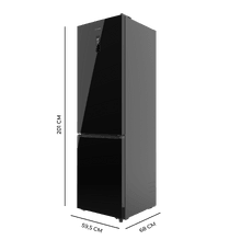 Bolero CoolMarket Combi 456 Elite Black Glass C. Frigorífico Combi Cristal Negro, Clase C, MAX INSIDE con VIP tech, Cool Matrix, Cajón Variable 6 temperaturas con control de humedad, Total No Frost, Compresor Inverter Plus, Multi AirFlow, 456 L, 201x59,5cm Funciones Fast Cooling y Fast Freezing, Modo Smart, Green HUB XL, Display Exterior, Puertas Reversibles, Botellero, Bandejas Cristal y Diseño con iluminación SkyLight