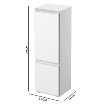 Bolero CoolMarket Combi BI-S DF 248 E. Frigorífico Combi Integrable 248L con Puerta Deslizante, Tecnología Cíclica, GREEN HUB, Alarma de Puerta, Clase E y 540×546×1780 mm