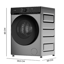 Bolero DressCode 12180 Inverter Steel, Gran capacidad 12 kg, Clase A-30%, 1400 rpm, Motor Inverter Plus, 15 programas, SteamMax, My Fav, Drum Clean, Delay Start, PreWash, KidLock.